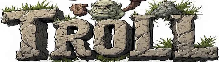 Troll lettering